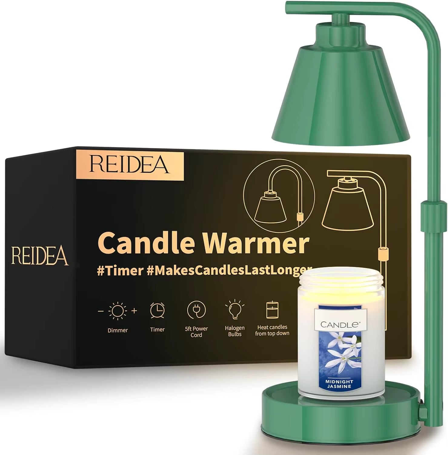 Candle Warmer Lamp with Timer- Dimmable Electric Wax Melt Warmer, Lamp Candle Warmer 110V US Plug