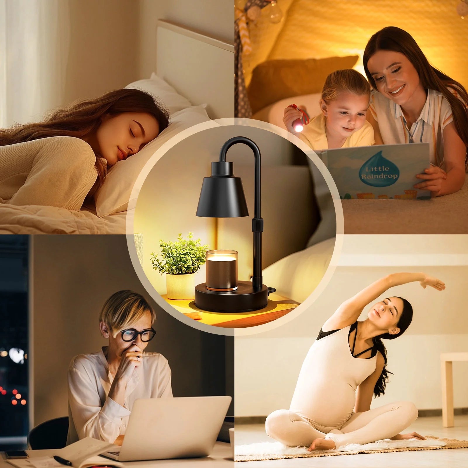 Candle Warmer Lamp with Timer and Dimmer - Electric Candle Lamp Warmer with 2 Bulbs for Jar Candles - Present for Mom Mother'S Day Christmas Home Decor