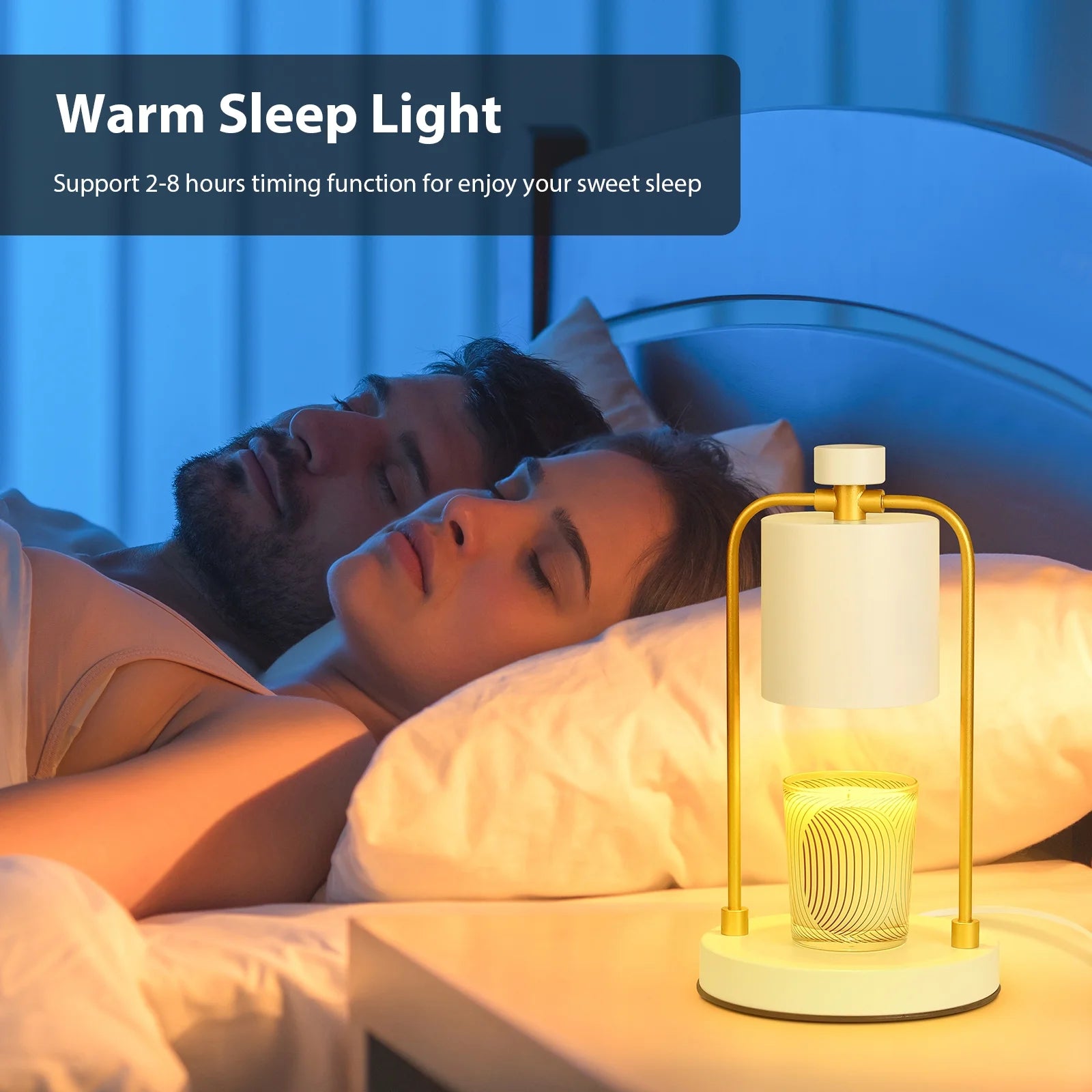 Candle Warmer Lamp, Electric Candle Lamp Warmer, Gifts for Mom, Bedroom Home Decor Dimmable Vintage Wax Melt Warmer for All Size Scented Wax